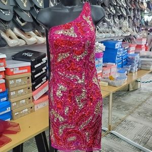 PRIMAVERA COUTURE FUCHSIA HOMECOMING DRESS